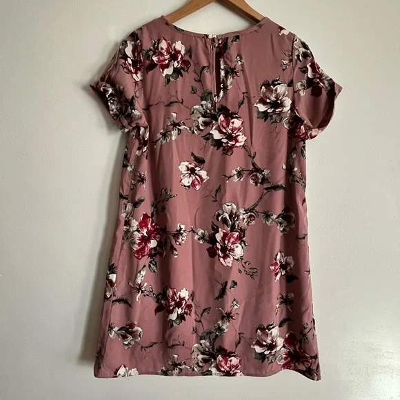 Pink Blush Boho Floral Tunic Shirt Dress - Picture 6 of 7